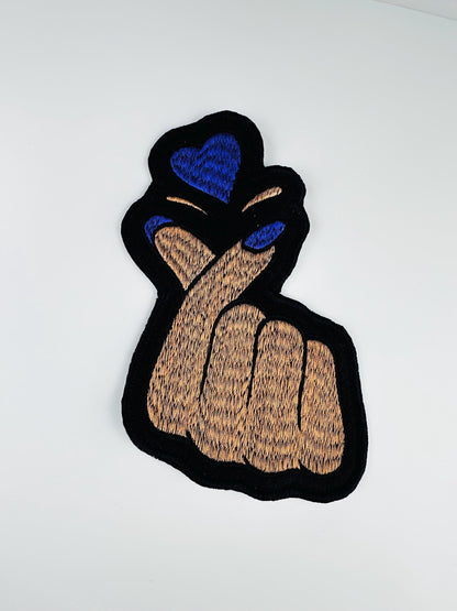 Finger Snap Hand Embroidery Design. Purple and Pink colors. Sew on with Iron On Adhesive  9.99