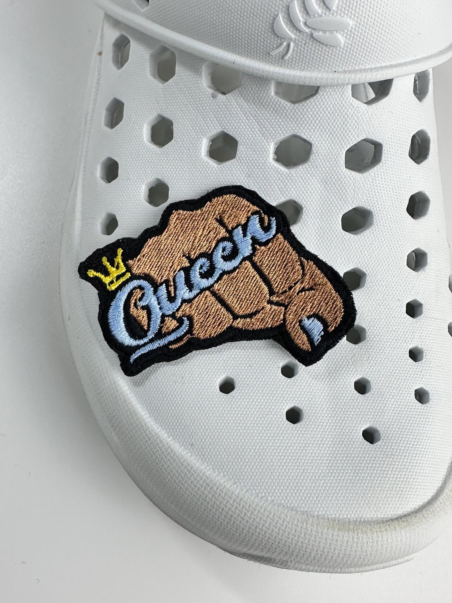 Queen Fist "MINI" Embroidery Sew on patch with adhesive backing. Great for Jeans Jacket Designs, Fist Patch, Black Queen Patch  5.00