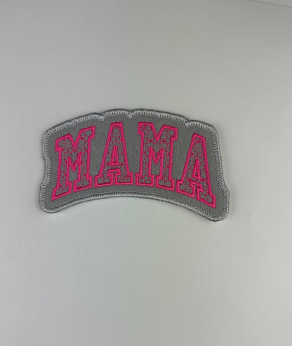 MAMA Sew on Embroidery patch with adhesive backing for placement. Mom patch. Mama patch 8.99