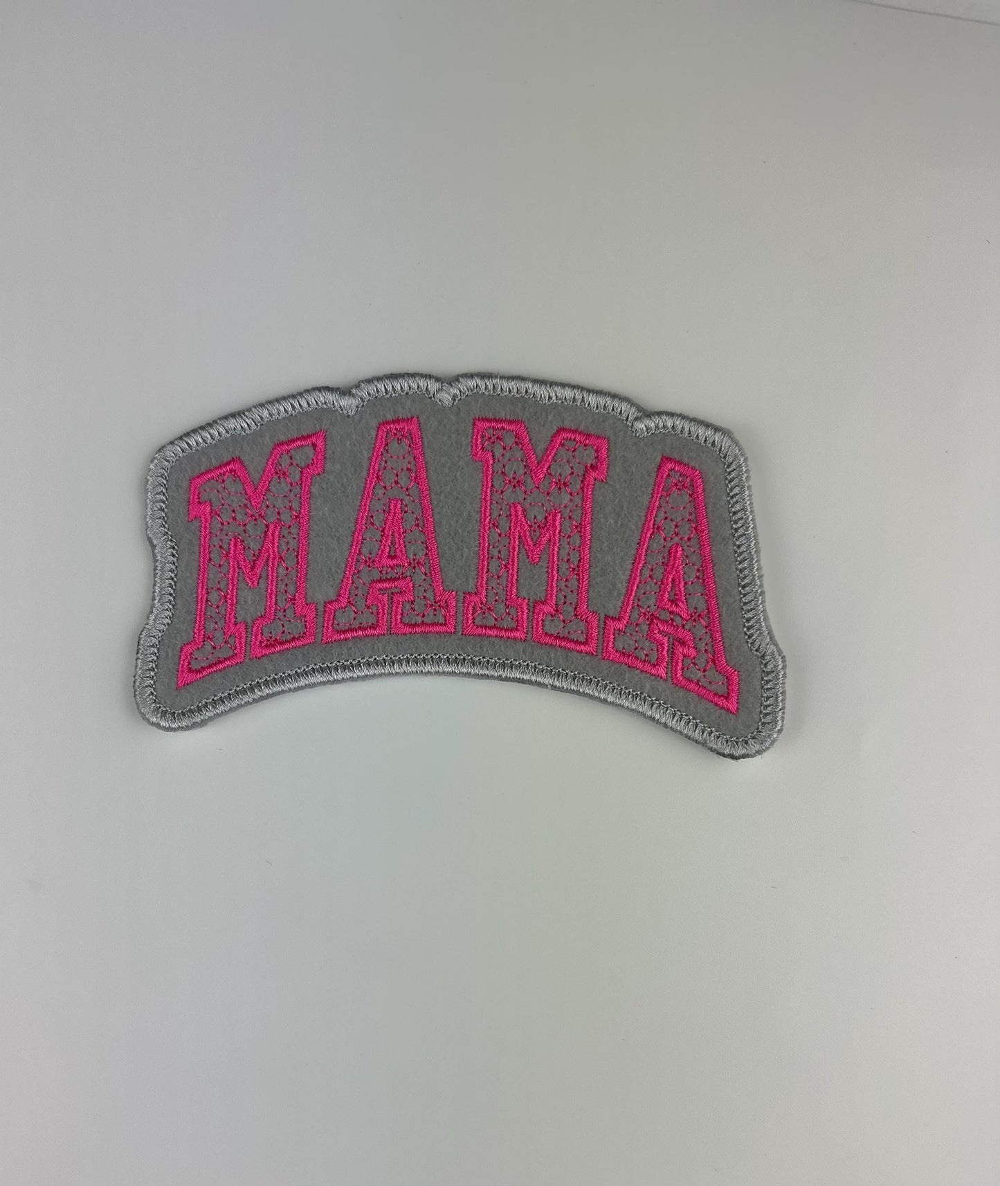 MAMA Embroidery Patch, Sew On Applique with Adhesive Backing, Mom Patch for Jackets, Bags & Hats