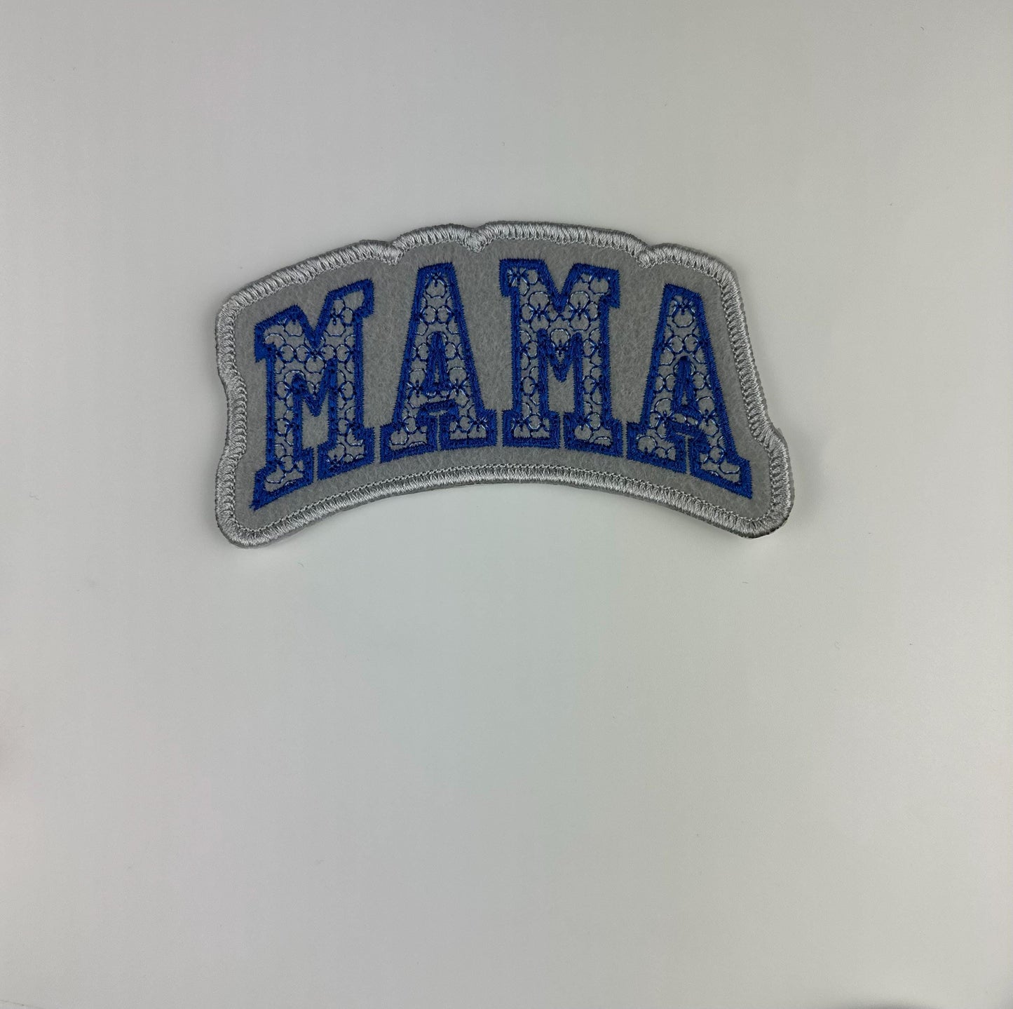 MAMA Embroidery Patch: Sew-On Applique with Adhesive Backing