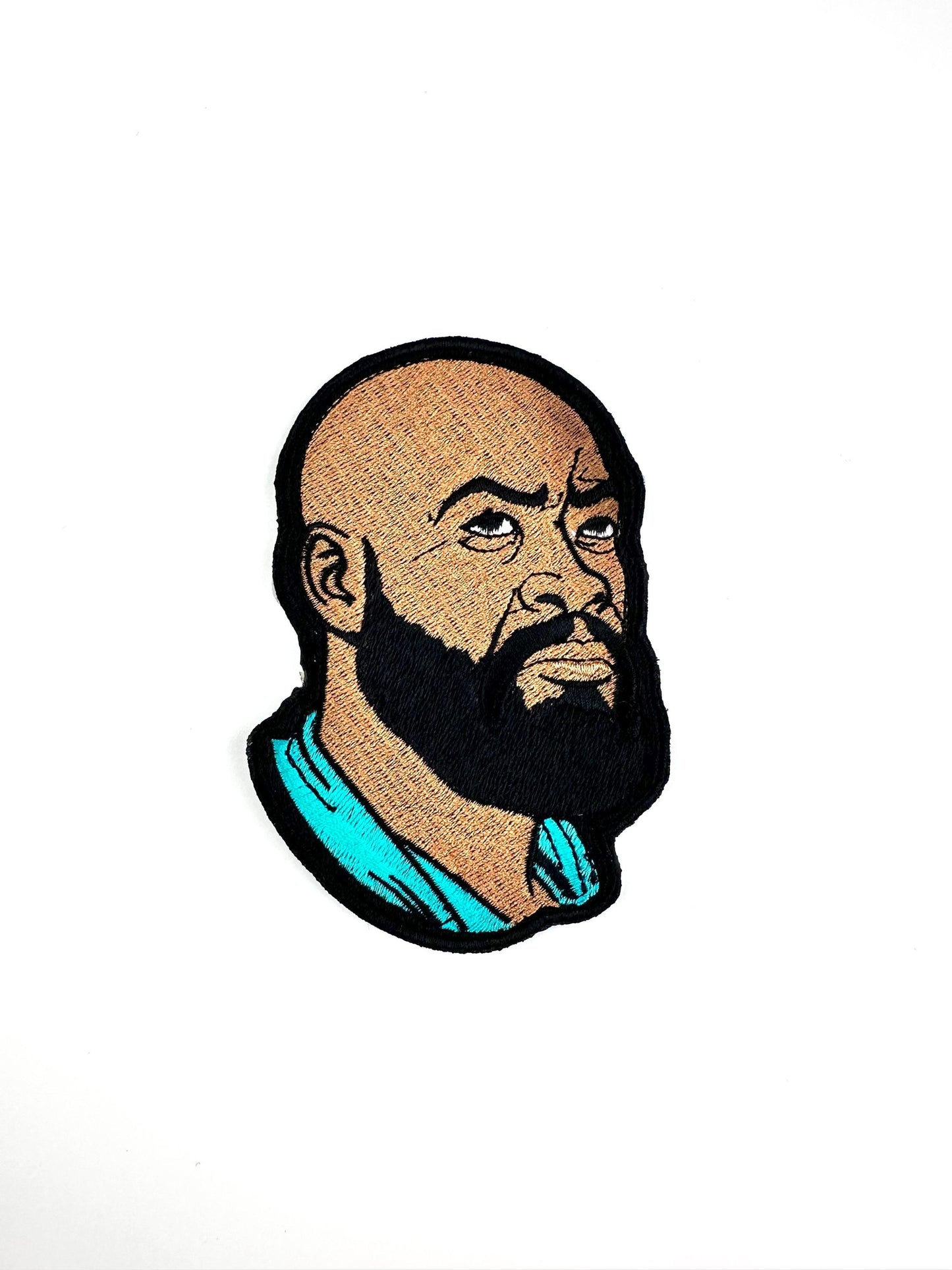Bald Black Man Embroidery Patch. Daddy patch, Middle aged man. Father patch, Dad patch.  "for patch only"  8.50