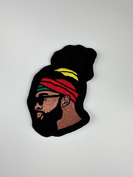 Black Man Embroidery Patch. Patch is Sew on with iron on adhesive. Father Patch, Dad patch, Ethnic patch.  6.50