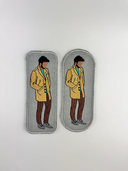 Black King Embroidery Patch: GQ Style Sew-On Applique