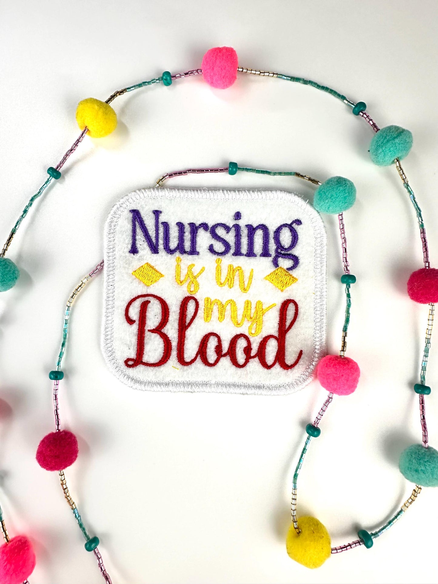 Nurse Life Embroidery Patch, RN Nurse Patch, Hospital Sew On Patch with Iron-On Adhesive for Placement