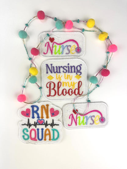 Nurse Life Embroidery Patches. Sew on with Iron on adhesive for placement. RN patch, nurse patch, hospital patches. 8.98