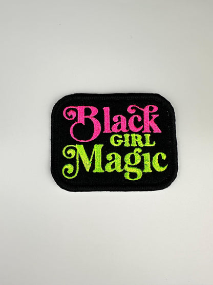 Black Girl Magic Embroidery Patch:  Iron on adhesive for placement. Great for Jeans, tote bags, Jackets. Black Girl Patch   7.00