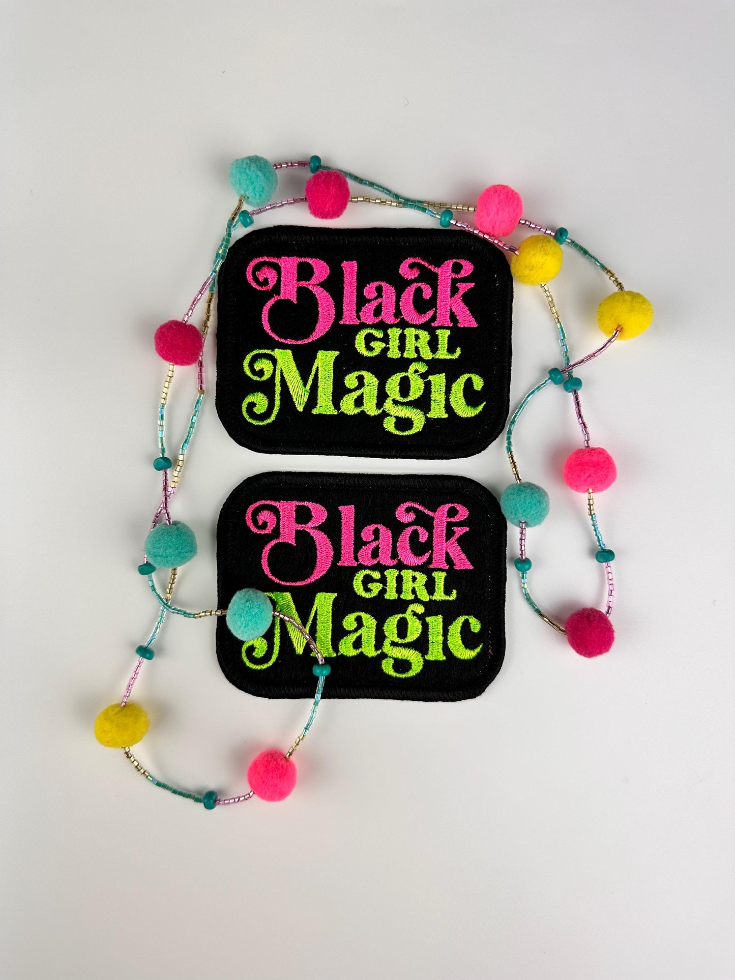 Black Girl Magic Embroidery Patch:  Iron on adhesive for placement. Great for Jeans, tote bags, Jackets. Black Girl Patch   7.00