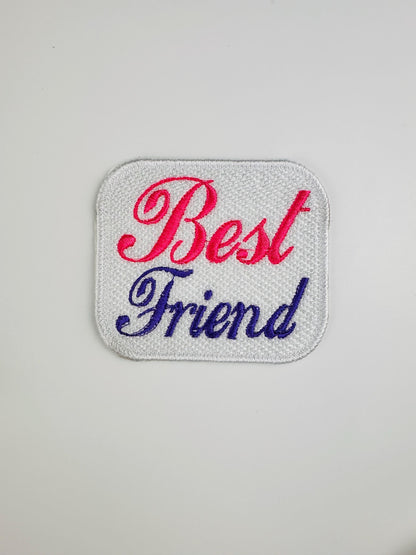 Best Friend Embroidery Patch, Black Friends Besties Patch, Sew On Patch with Iron-On Adhesive for Placement