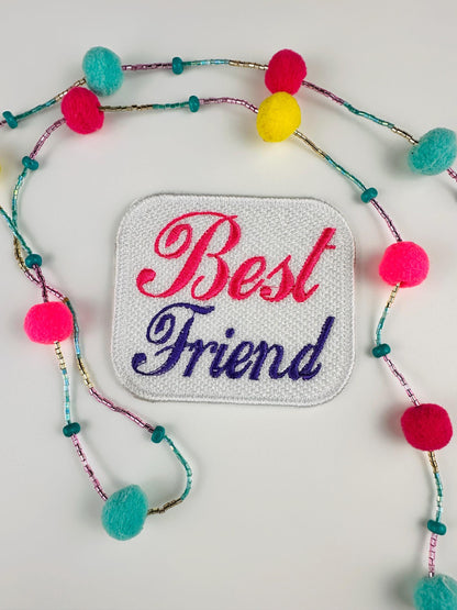 Best Friend Embroidery Patch. Black Friends Embroidery Patch, Besties patch, Sew on patch with Iron on Adhesive for placement 7.50