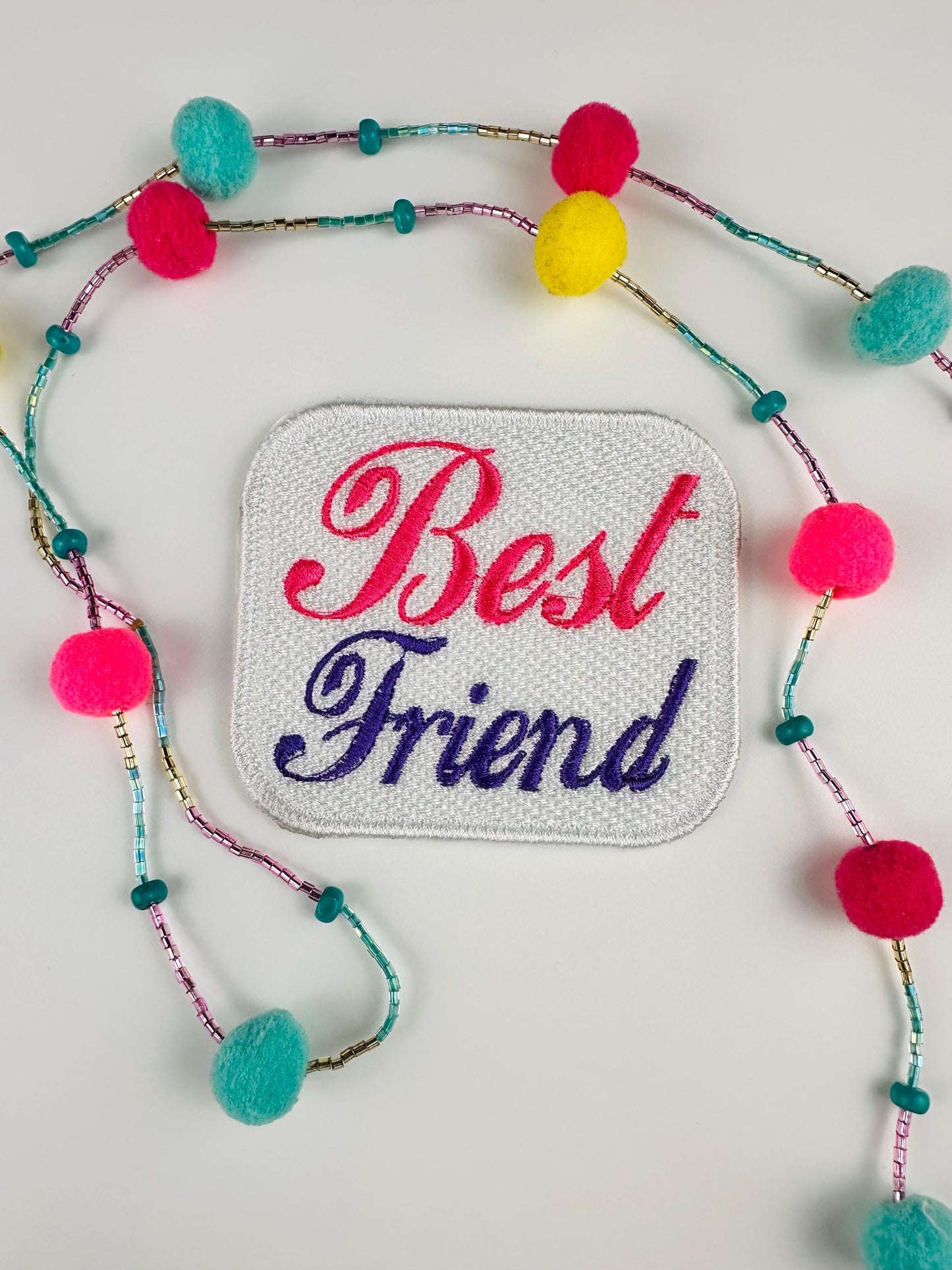 Best Friend Embroidery Patch, Black Friends Besties Patch, Sew On Patch with Iron-On Adhesive for Placement