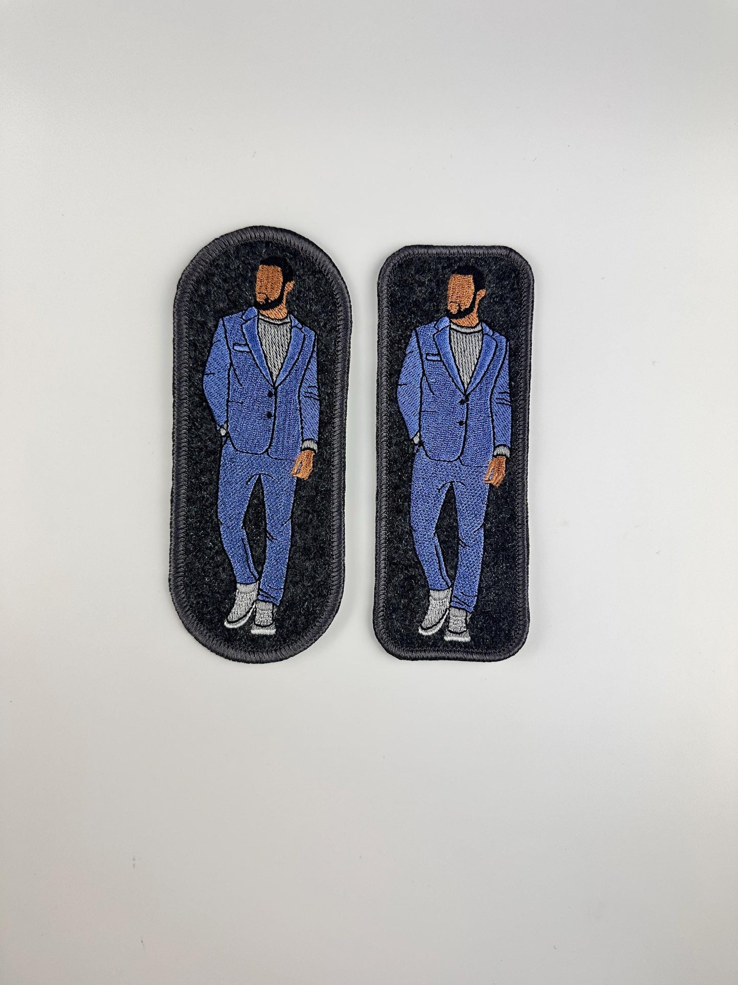 Black Men Embroidery patches. Oval border. Black King, Daddy Black Father Sew on with Iron on Adhesive for placement. Gentlemen, GQ 9.99