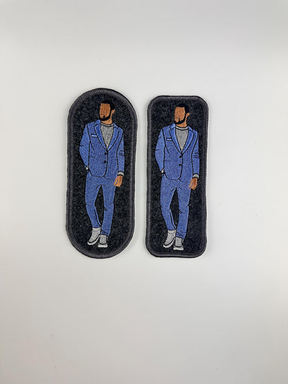 Black King Embroidery Patch: GQ Style Sew-On Applique