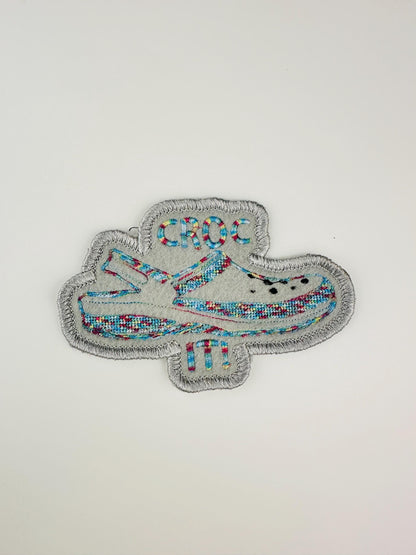 Croc It! Embroidery Patch: Iron-On Shoe Applique