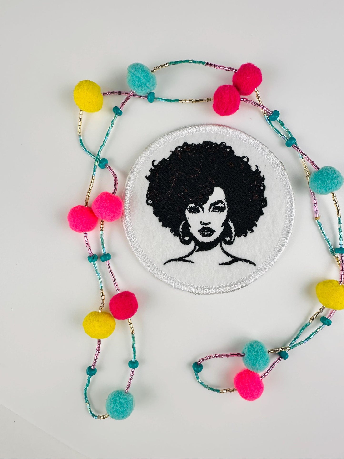 Black Women Embroidery patches. 3D black women patches. Afro Women patches, Black and White patterns of African American Women, BGM, 8.20