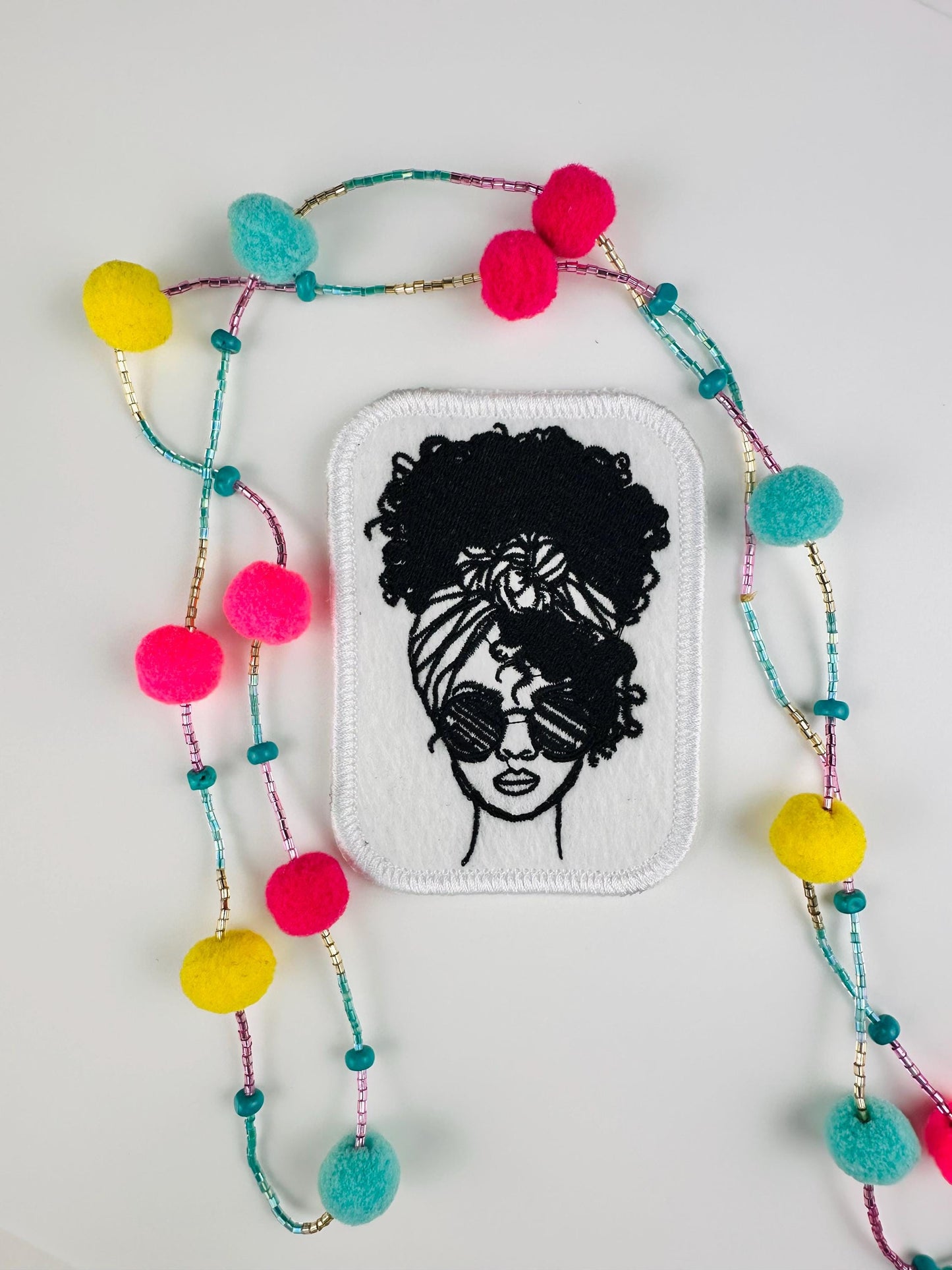 Black Women Embroidery patches. 3D black women patches. Afro Women patches, Black and White patterns of African American Women, BGM, 8.20