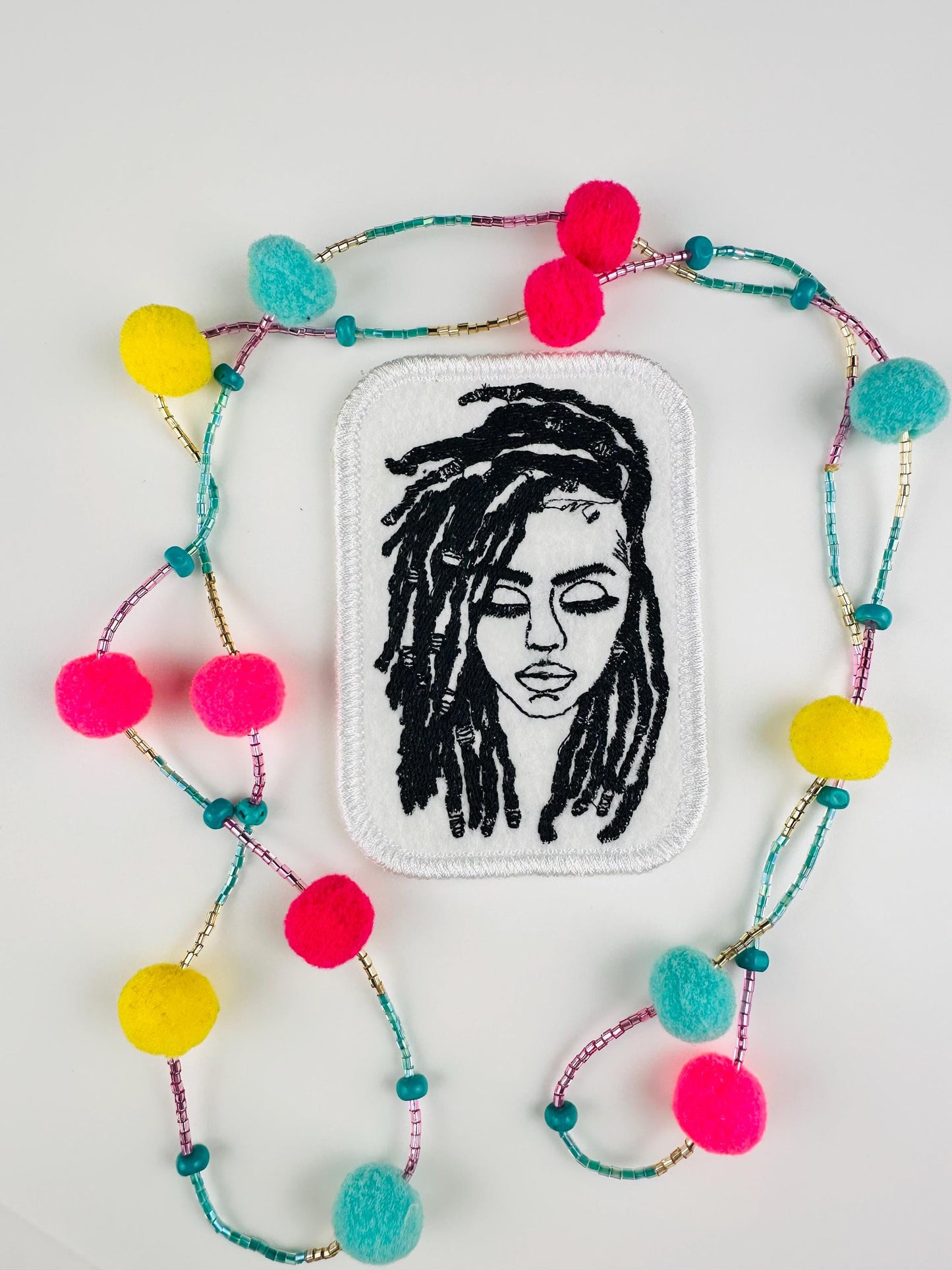 Black Women Embroidery patches. 3D black women patches. Afro Women patches, Black and White patterns of African American Women, BGM, 8.20