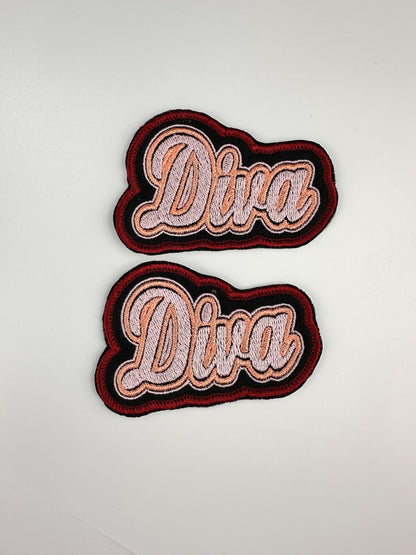 DIVA Embroidery Patch, #divastyle, #divavibes, #divaglam, Sew on with Iron on adhesive for placement. 8.22
