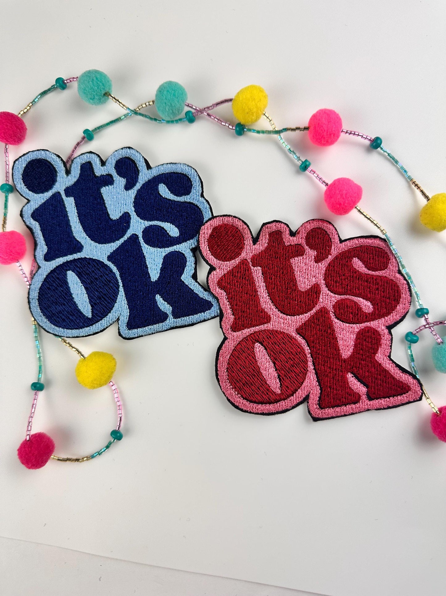 It's OK Embroidery Patch: Inspirational Positive Quote