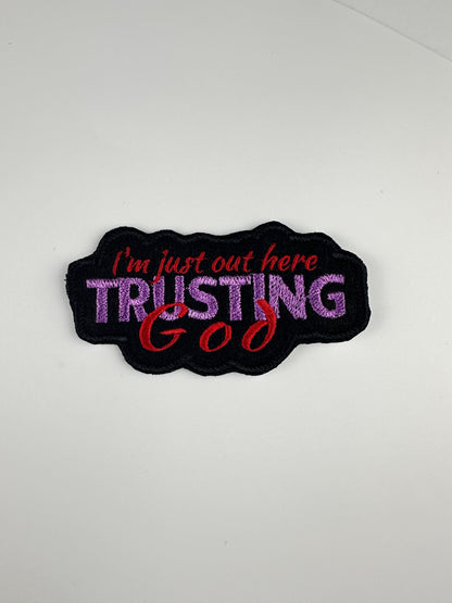 Trusting In God Sew On Embroidery Patch. 3D embroidery, Christian Embroidery. Great on Bible Covers or tote bags items.   6.33