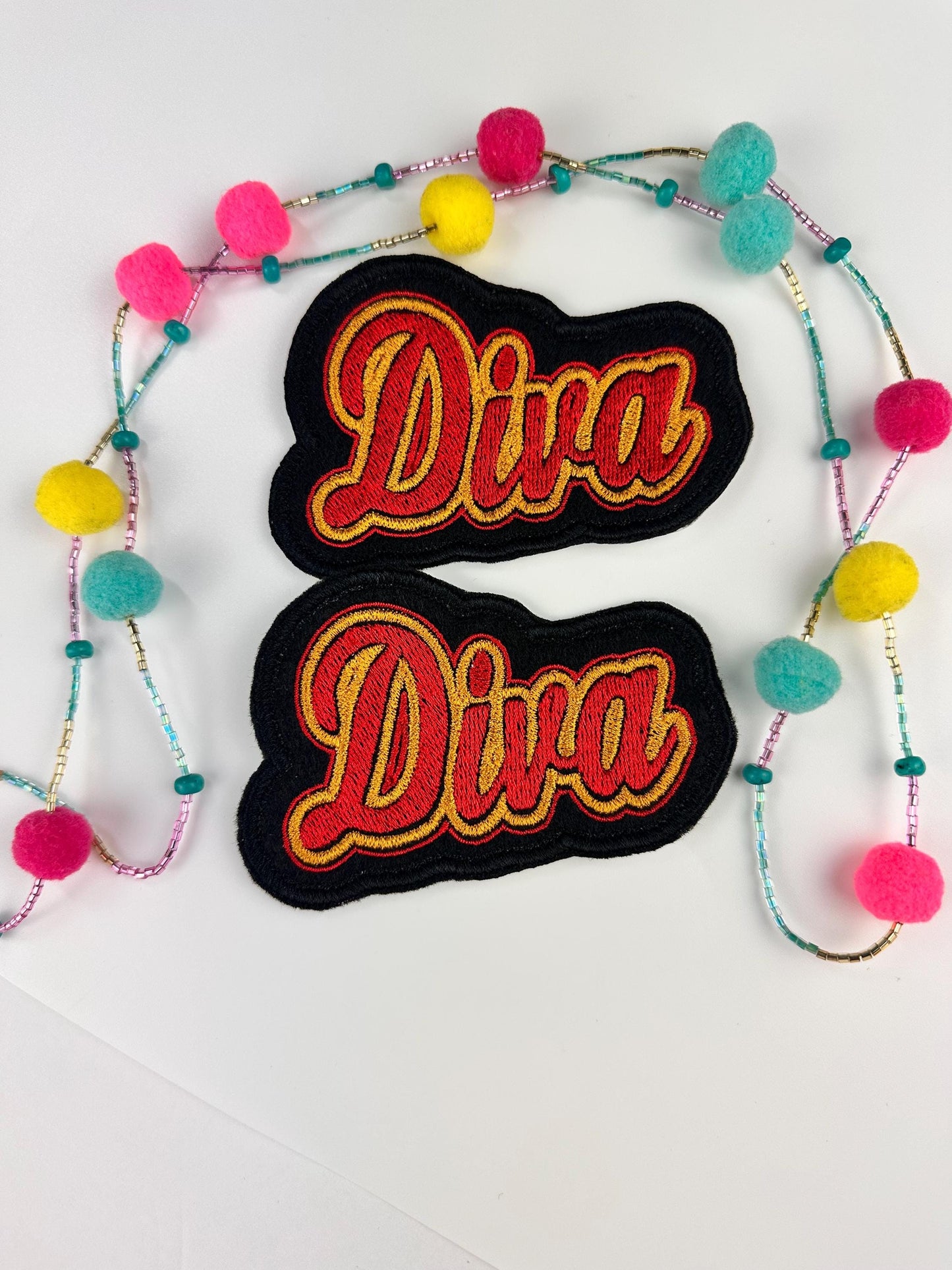 DIVA Embroidery Patch, #divastyle, #divavibes, #divaglam, Sew on with Iron on adhesive for placement. 8.22