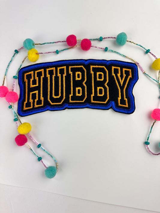 Hubby Embroidery Patch. Iron on adhesive for placement. #hubbydad, #hubbylife, #hubbymode  Father, Daddy Pop Pop  8.60