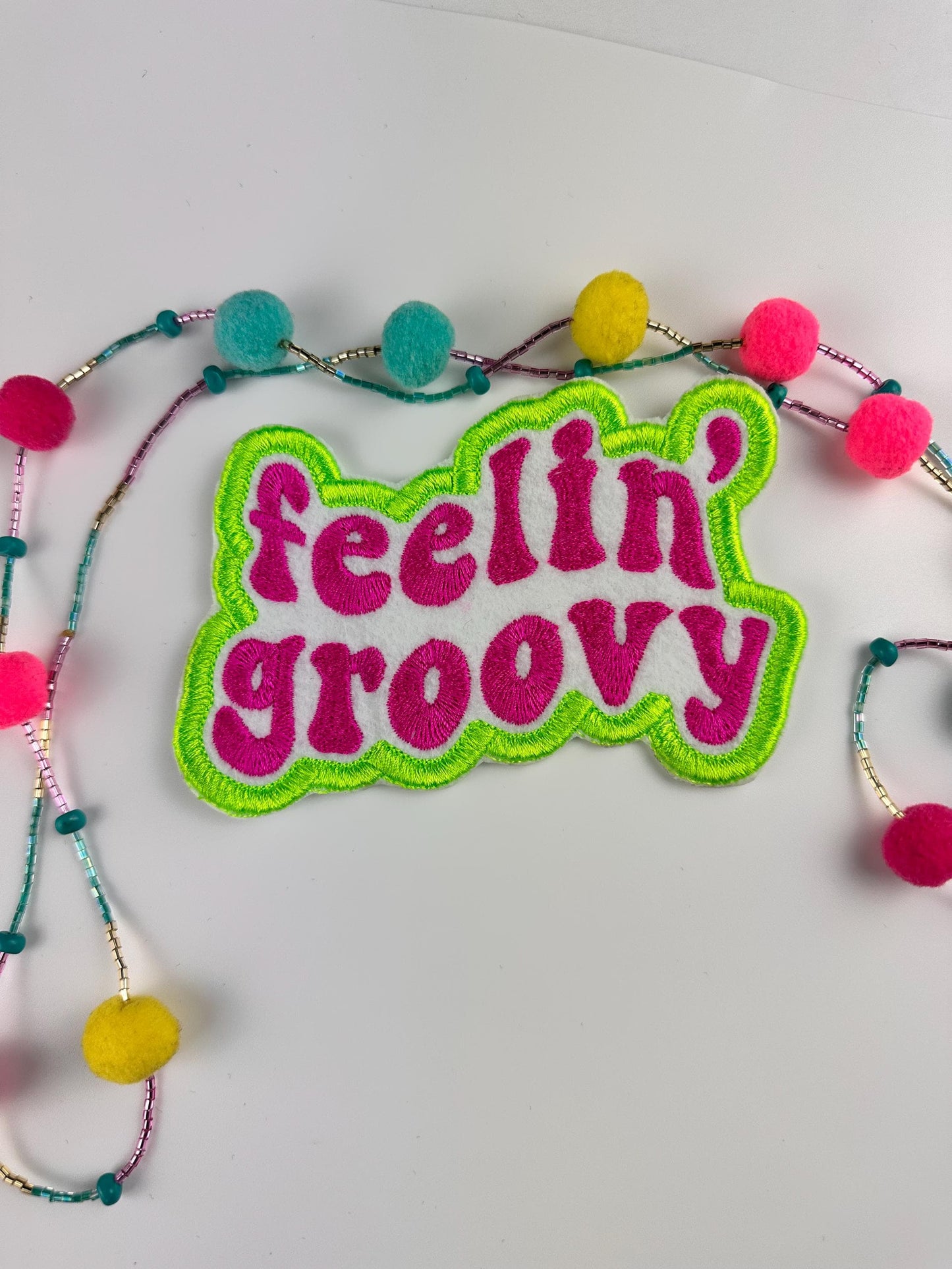 Feeling Groovy Retro Embroidery patch. Hippie Embroidery, Retro groovy patch  6.89