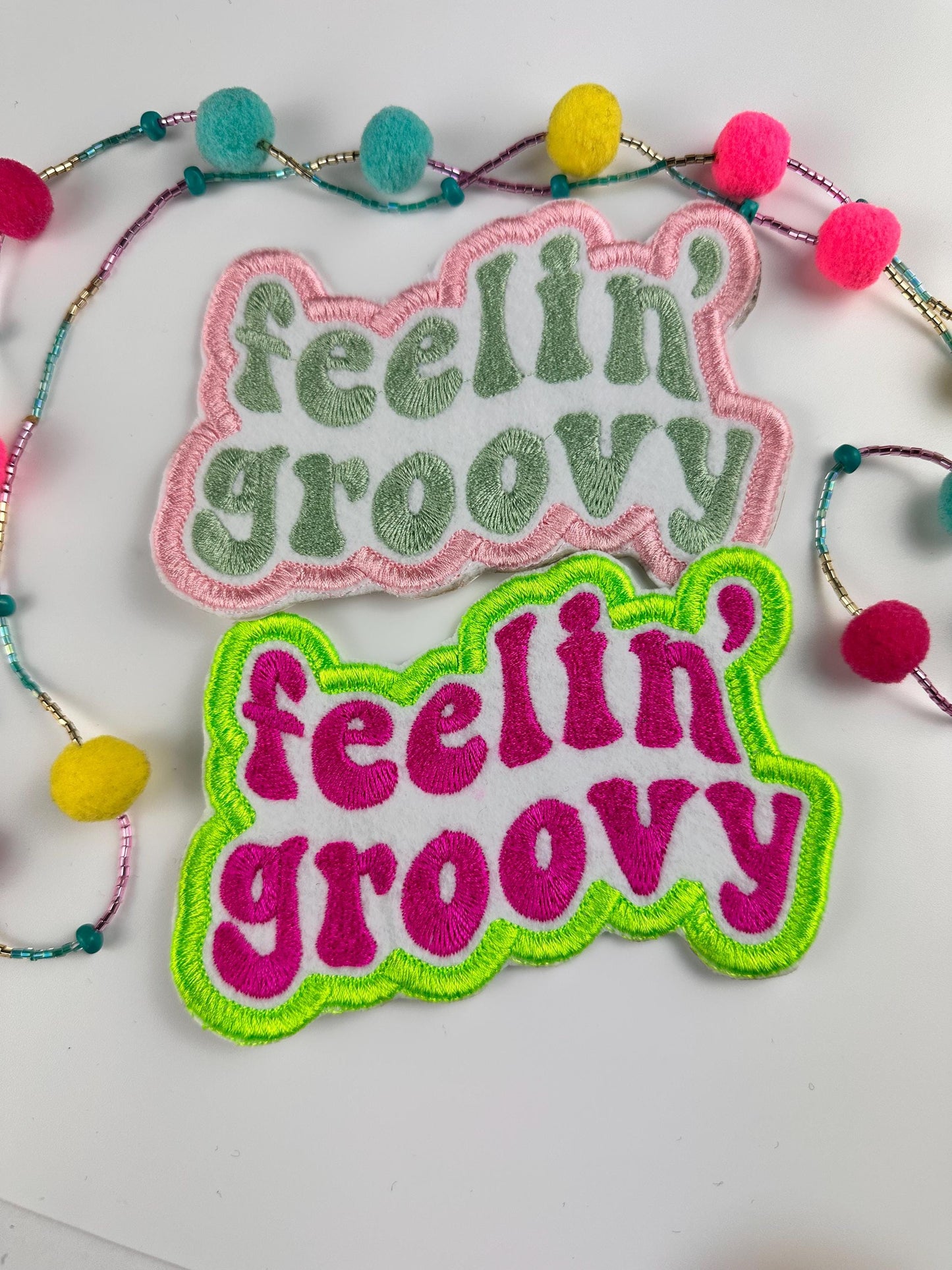 Feeling Groovy Retro Embroidery patch. Hippie Embroidery, Retro groovy patch  6.89