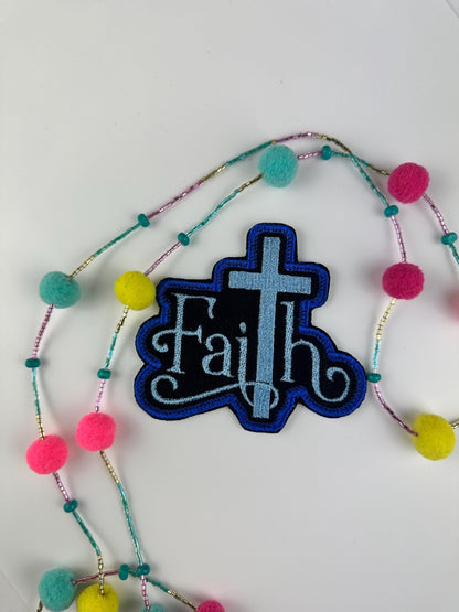 Faith Embroidery Patch: Christian Sew-On Applique