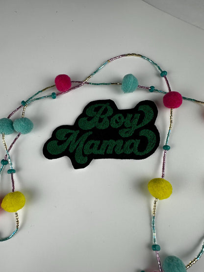 Boy Mama Iron Embroidery patch. Mom patch, Mama boy, Backpack and Tote bag Ready Perfect Size 6.98