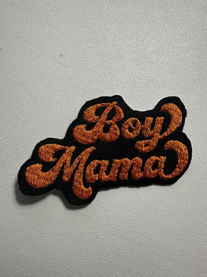 Boy Mama Iron-On Embroidery Patch | Mama Boy Patch | Mom Patch for Backpack & Tote Bag | Cute Mom Gift