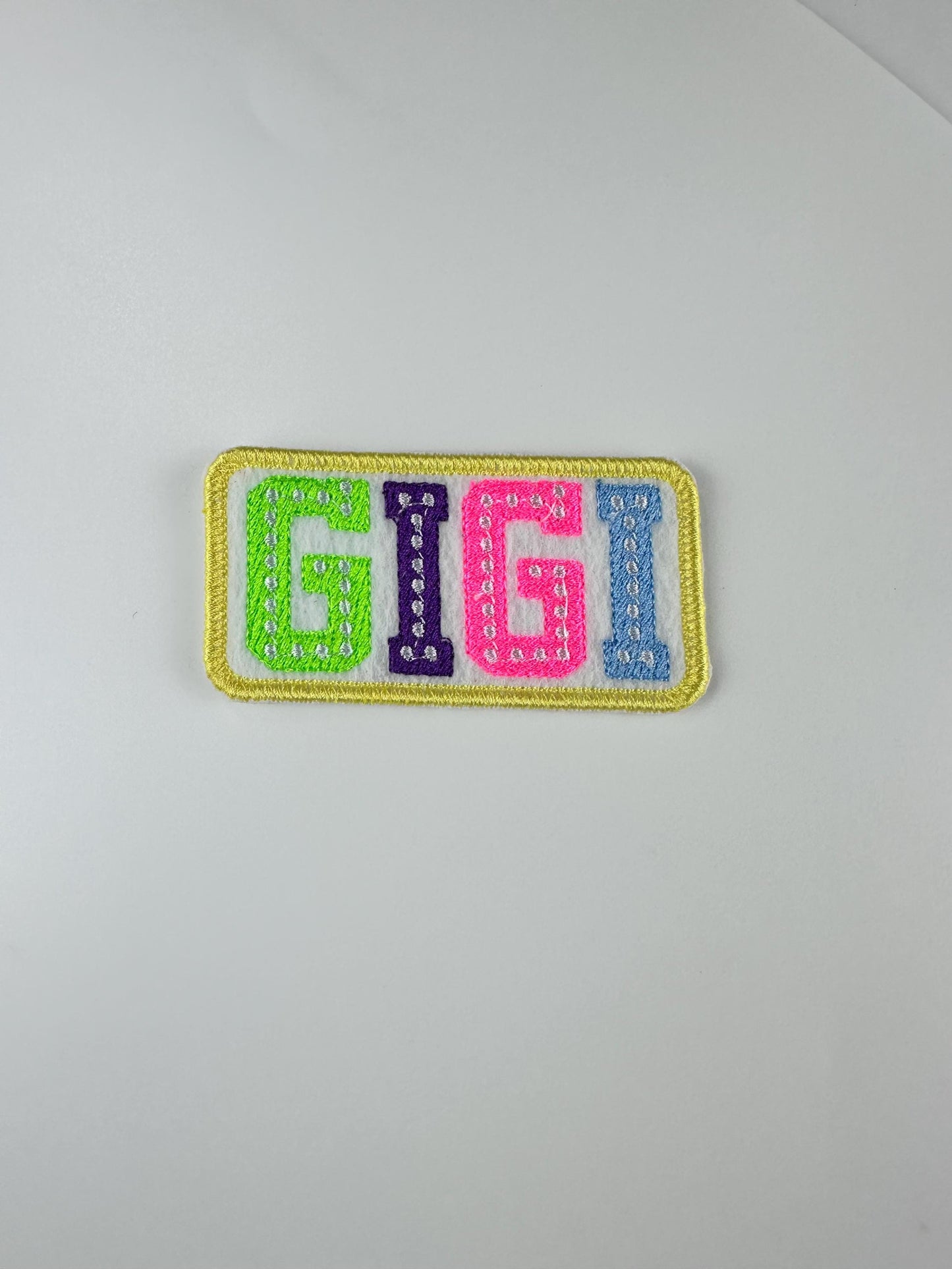 Gigi Embroidery Patch, Grandmother Sew On Patch with Iron-On Adhesive for Placement, Grandma My Gigi My Nana Patch