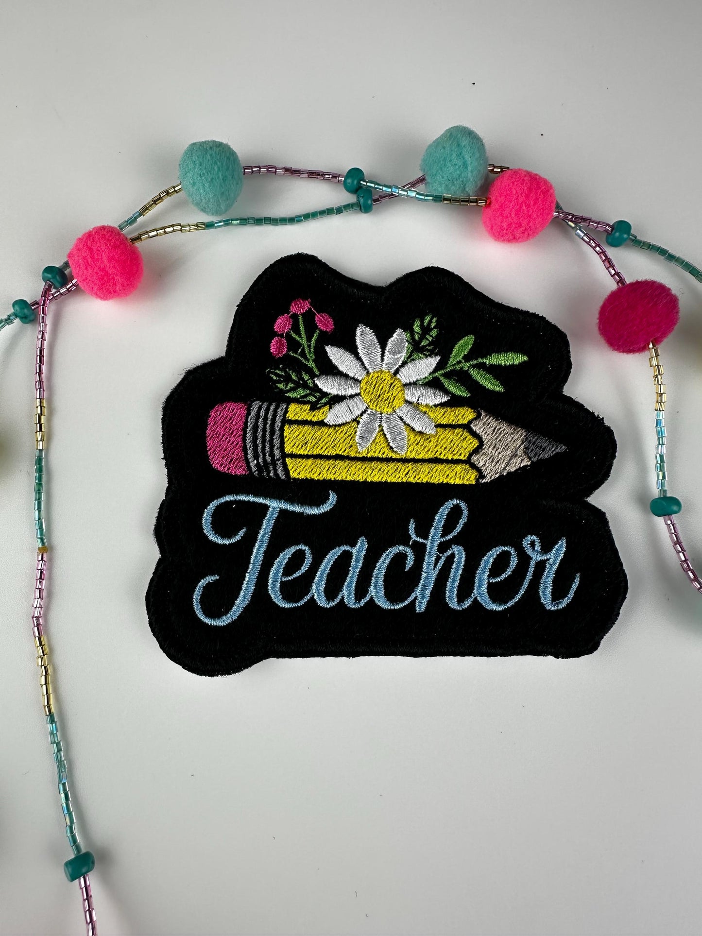 Teacher Embroidery patches, School, backpack, tote bag patches. Teach, books,   8.75