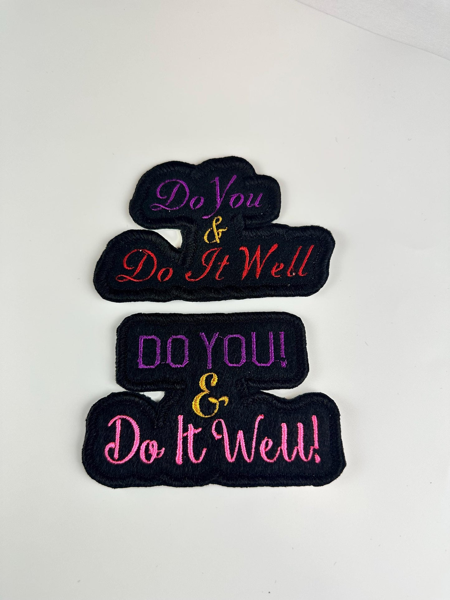 Motivational Embroidery Patch “Do You & Do It Well”, Self-Love Design, Sew On Patch with Iron-On Adhesive for Placement