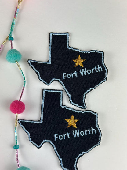 Barrel Racing Embroidery Bundle Patch: Cowgirl Rodeo Patches, Ft. Worth Texas