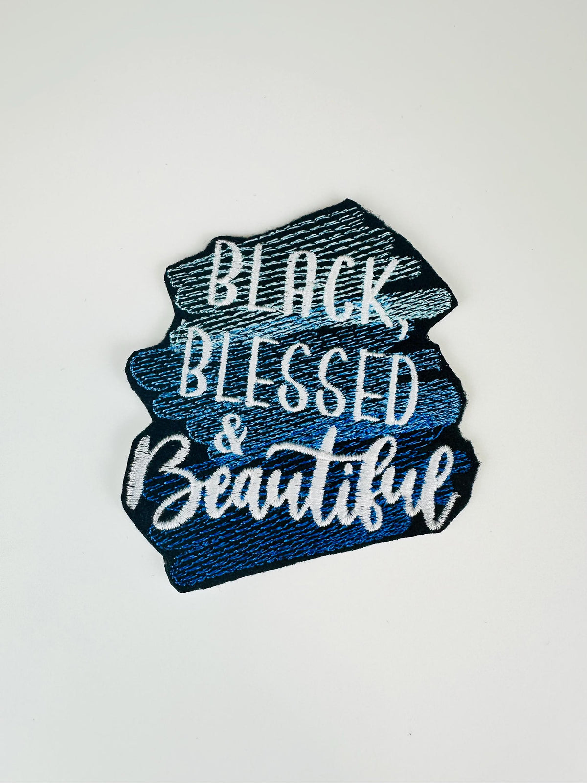 Black, Blessed & Beautiful Embroidery Patch, Faith Based Black Queen Patch, Sew On Patch with Iron-On Adhesive for Placement