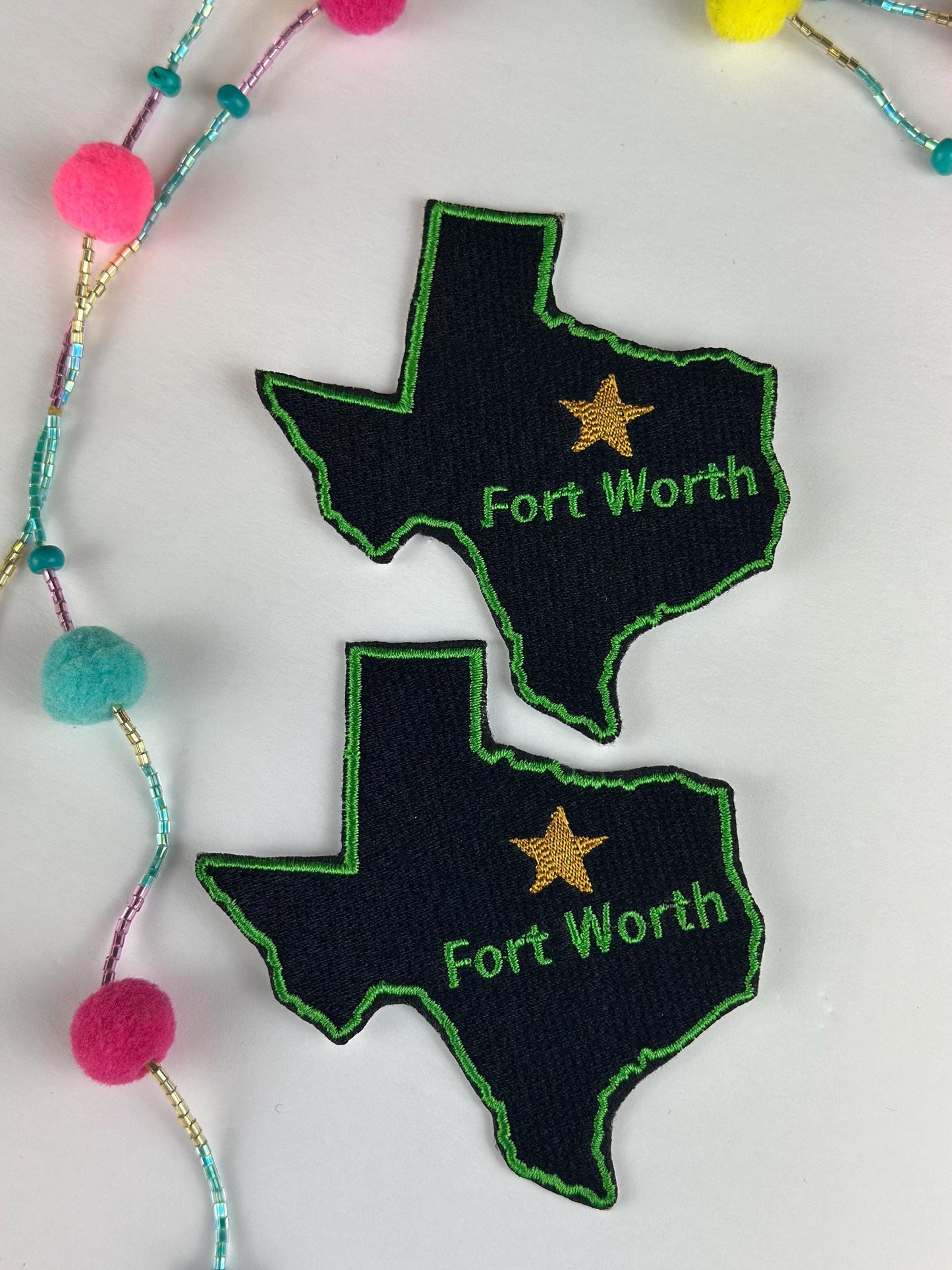 Barrel Racing Embroidery Bundle Patch: Cowgirl Rodeo Patches, Ft. Worth Texas