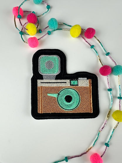 Retro Camera with Flash Embroidery Patch – Vintage Photography  8.80