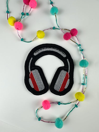 Retro Headphones Embroidery Patch – Vintage Music Lover Iron On Sew On 6.99