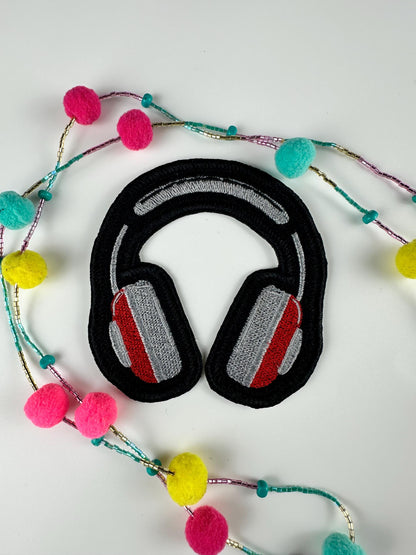Retro Headphones Embroidery Patch – Vintage Music Lover Iron On Sew On 6.99