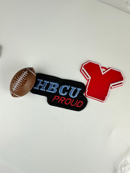 HBCU Embroidery Patch, Black College Pride Patch, Sew On with Iron-On Adhesive for Placement (football, jersey are props not included)