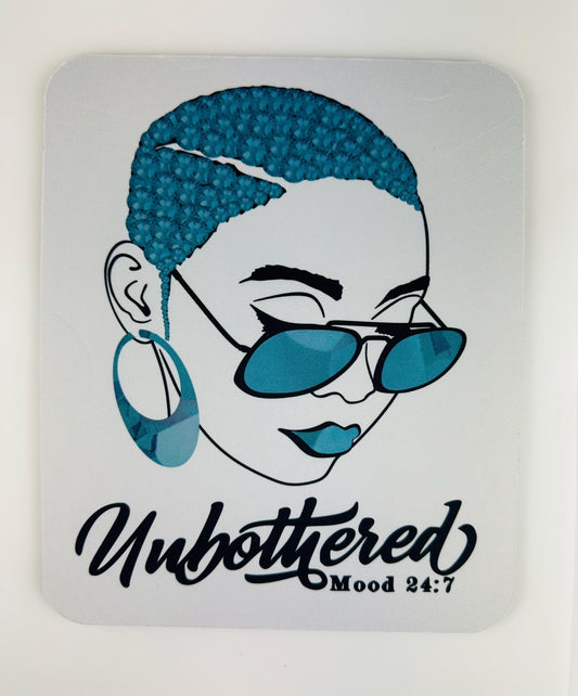 Beautiful Black Women Mouse Pad | Vibrant Afrocentric Art | 1/4" thick Non-slip | Inspiration Gift for Her