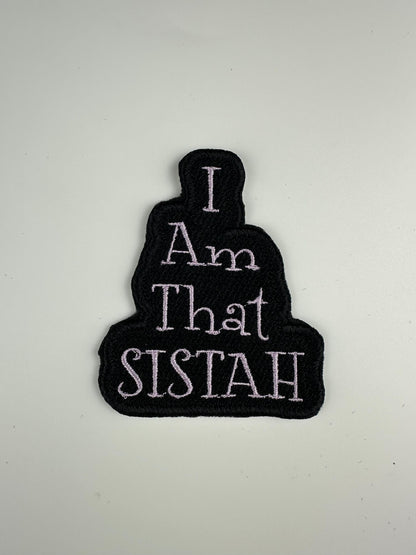 I AM THAT SISTAH Embroidery Patch, Afro Besties Gift, Sew On Patch with Iron-On Adhesive for Placement