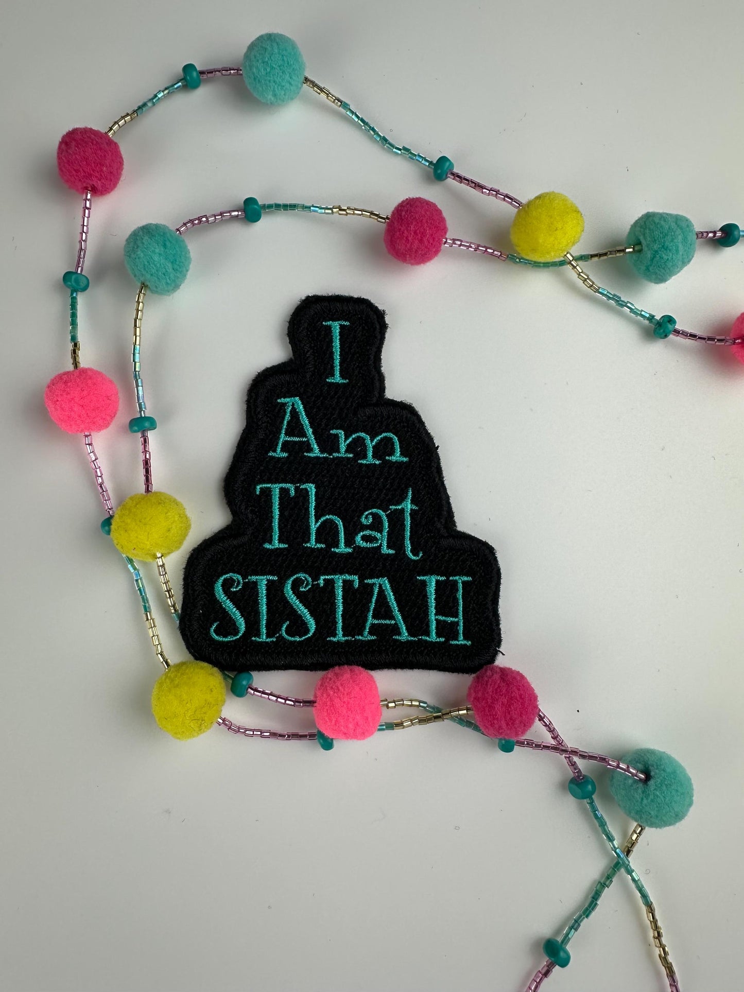 I AM THAT SISTAH Embroidery Patch, Afro Besties Gift, Sew On Patch with Iron-On Adhesive for Placement