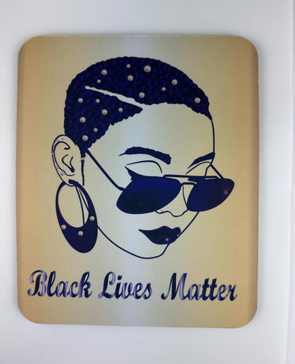 Beautiful Black Women Mouse Pad | Vibrant Afrocentric Art | 1/4" thick Non-slip | Inspiration Gift for Her