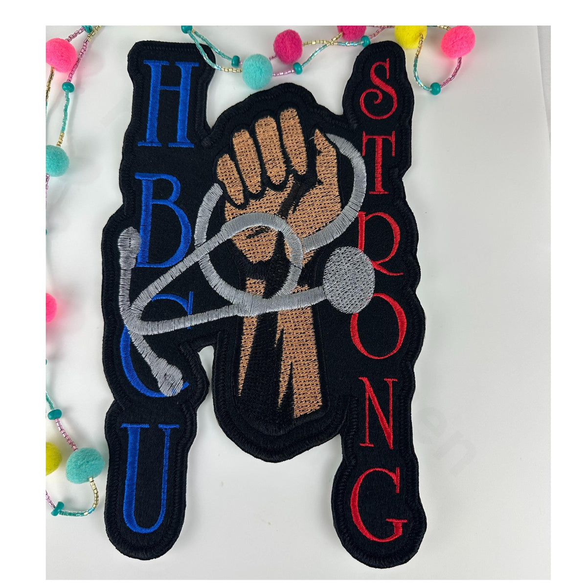 HBCU Strong Embroidery Patch: 9" patch |  Black College Pride |