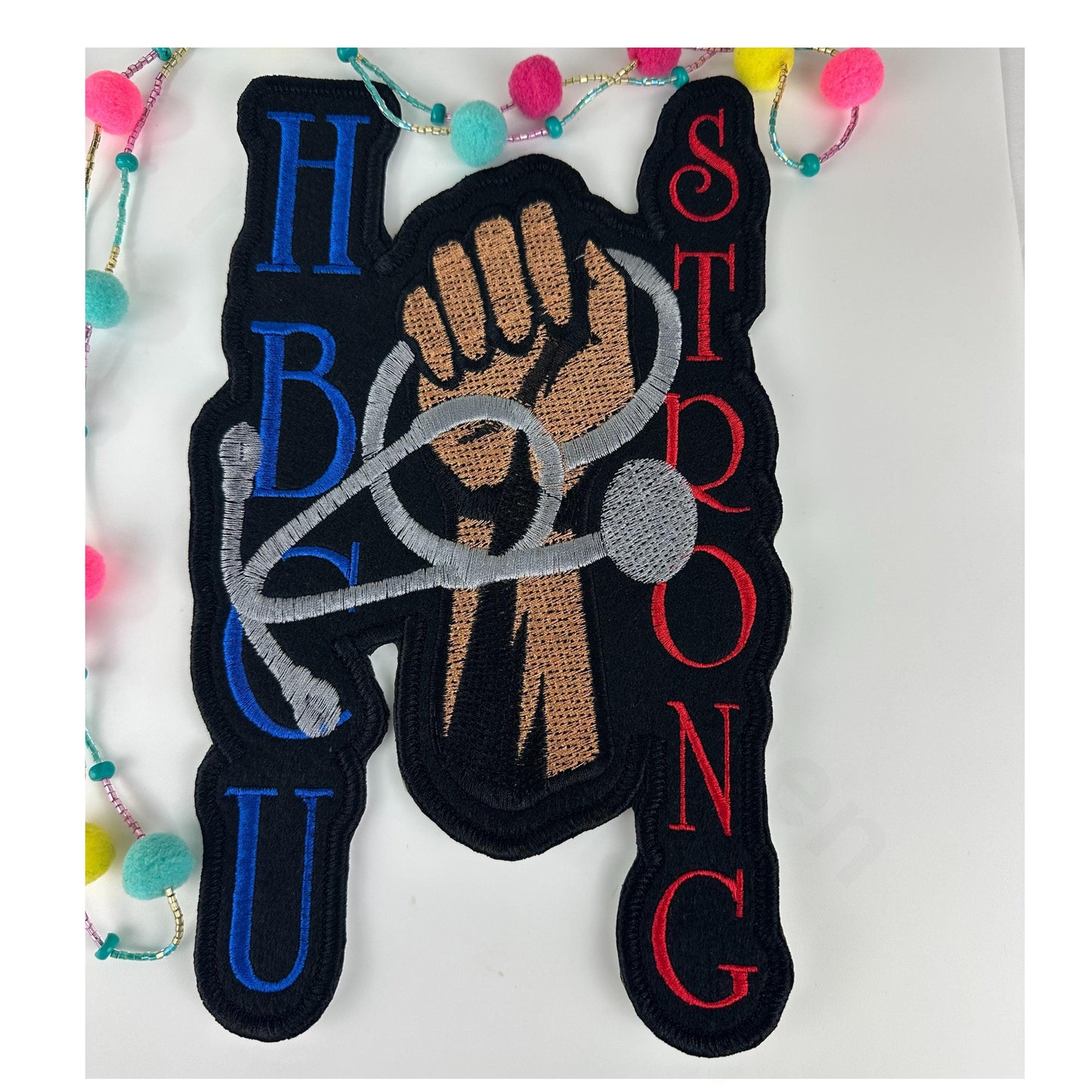 HBCU Strong Embroidery Patch: 9" patch |  Black College Pride |