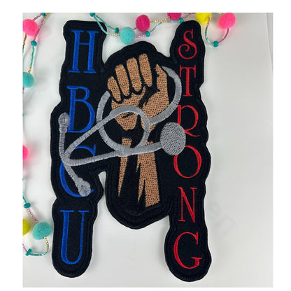 HBCU Strong Embroidery Patch: 9" patch |  Black College Pride |