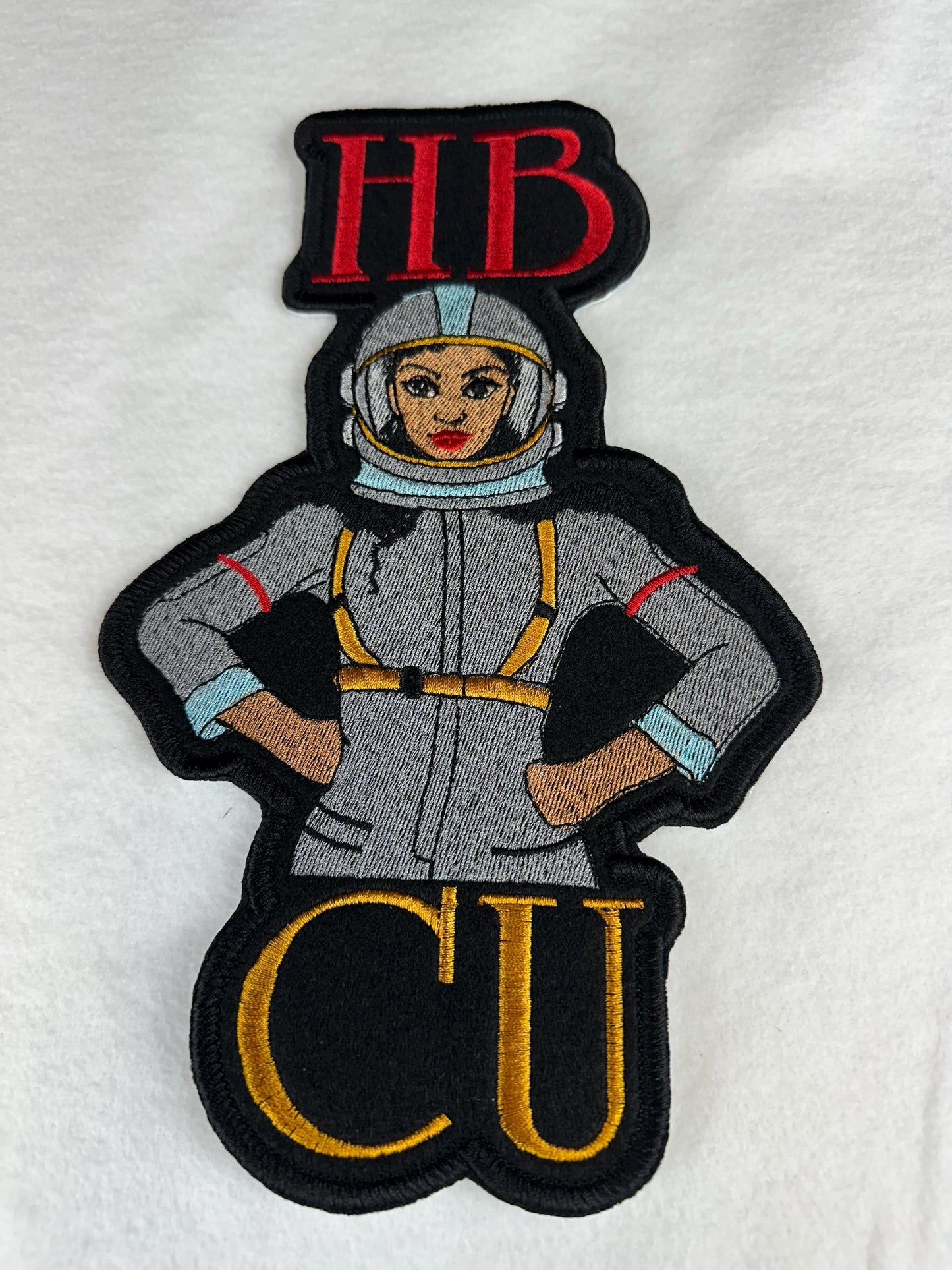 HBCU Female Astronaut Patch | Black Woman Space Explorer, Inspirational HBCU Pride