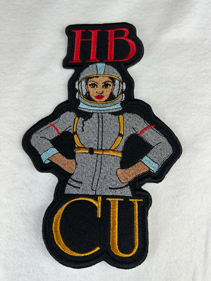 HBCU Female Astronaut Patch | Black Woman Space Explorer, Inspirational HBCU Pride